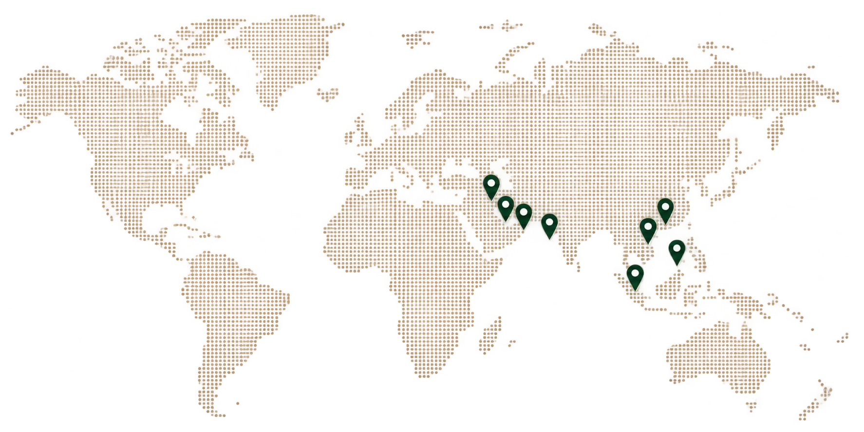Global markets map